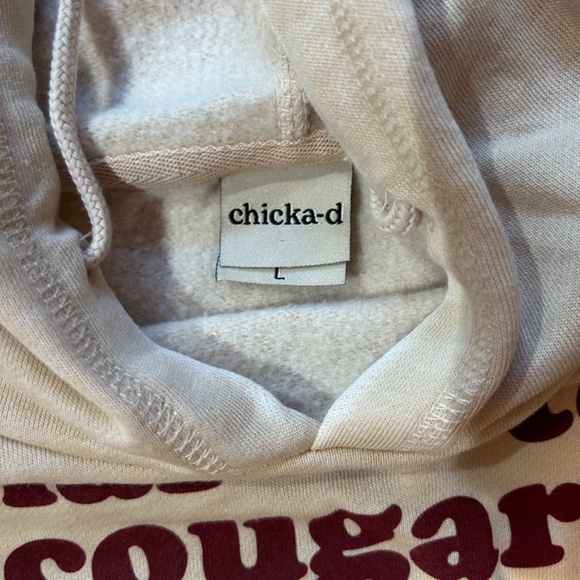 College of Charleston Cutoff Crop Hoodie Womens Large - Picture 2 of 2